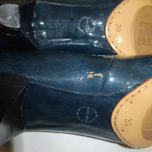 Georgina Goodman Leather Front Knot Kitten Heel Sandals Made in Spain - Picture 7 of 11